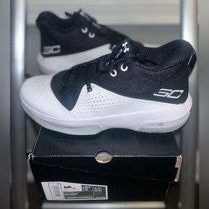 Under Armour Curry SC 3Zero IV Black and White Basketball Shoes Size 10.5 - 🏀🔥